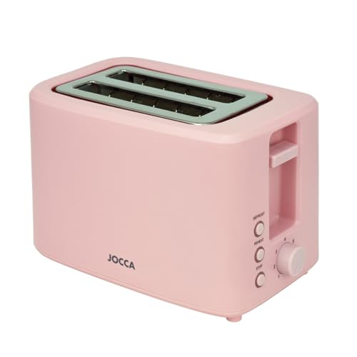 JOCCA Toaster 2 Scheiben | 7 Toaststufen | 700W | Breite Schlitze | Auftau-, Aufwärm- und Abbruchfunktion | Krümelsammler | Schwarz von Jocca