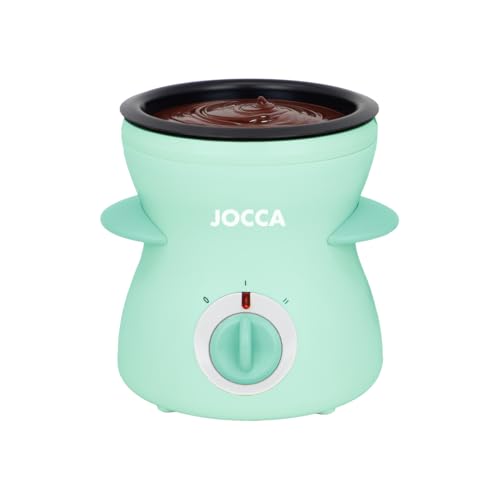 Jocca Fonduemaschine 350ML | Schokoladen- und Käsefondue | 25W | Antihaftbeschichtung | Mit 4 Gabeln von Jocca