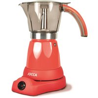 Jocca elektrische Espresso Kaffeemaschine in rot für bis zu 6 Tassen mit 360° drehbarem Kopf von Jocca