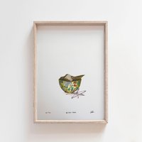 Bacang Kunstwerk - Reisschalen | Indonesisch Lebensmittel Kindheit Erinnerungen Aquarell Wand-Kunst Giclée-Druck von JocelinKMeredithArt