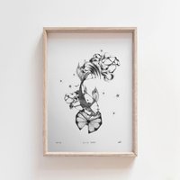 Let It Go - Koi | Fisch Natur Origami Tinte Illustration Wand-Kunst Giclée-Druck Let It Go - Koi | Fisch Natur Origami Tinte Illustration Wand-Kunst Giclée-Druck von JocelinKMeredithArt