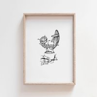 Tee-Serie Phantasie - Teetasse | Wal Zuckerwatte Kran Tinte Illustration Wand-Kunst Giclée-Druck Tee-Serie Phantasie - Teetasse | Wal Zuckerwatte Kran Tinte Illustration Wand-Kunst Giclée-Druck von JocelinKMeredithArt