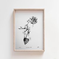 To Keep Savouring Kunstwerk - Kolibri | Natur Origami Tusche Illustration Wandbild Giclee Druck To Keep Savouring Kunstwerk - Kolibri | Natur Origami Tusche Illustration Wandbild Giclee Druck von JocelinKMeredithArt