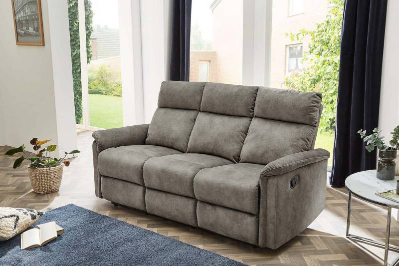 Jockenhöfer Gruppe 3-Sitzer Amrum, Liegefunktion durch halbautomatische Reclinerfunktion, TFK-Polsterung von Jockenhöfer Gruppe