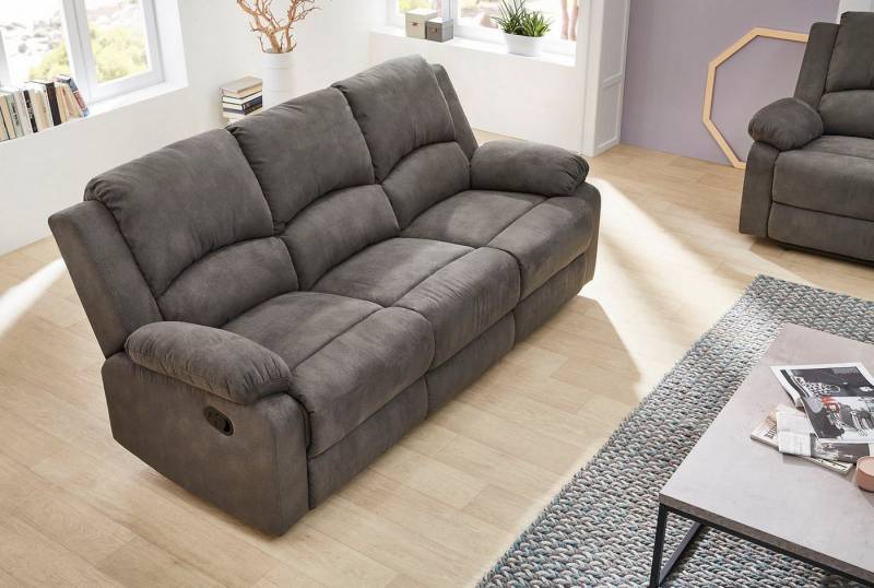 Jockenhöfer Gruppe 3-Sitzer Dakota, Liegefunktion durch halbautomatische Reclinerfunktion, TTFK-Polsterung von Jockenhöfer Gruppe