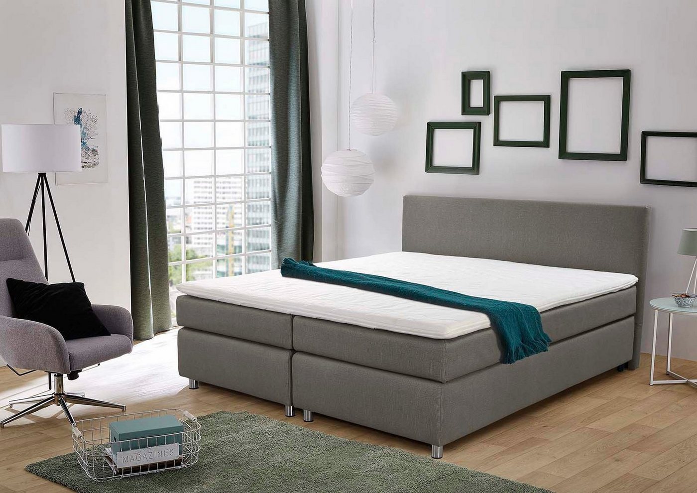 Jockenhöfer Gruppe Boxbett Altona, inklusive Topper, erhältlich in 140 & 180cm Breite von Jockenhöfer Gruppe