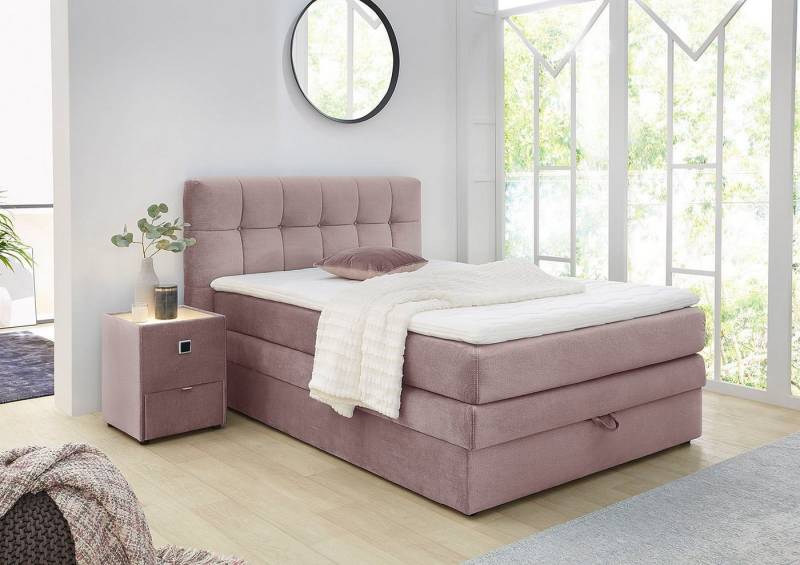 Jockenhöfer Gruppe Boxspringbett Amy, mit Bettkasten und Kaltschaum-Topper, erhältlich in 140 & 180cm Breite von Jockenhöfer Gruppe