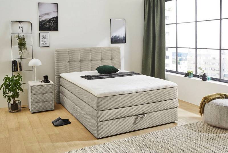 Jockenhöfer Gruppe Boxspringbett Amy, mit Bettkasten und Kaltschaum-Topper, erhältlich in 140 & 180cm Breite von Jockenhöfer Gruppe