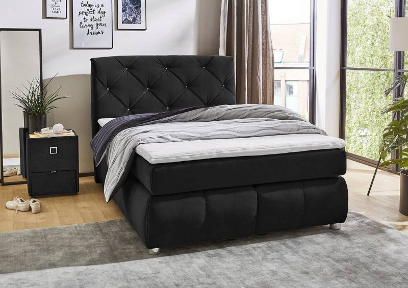 Jockenhöfer Gruppe Boxspringbett Bella erhältlich in 140 & 180cm Breite, mit Kaltschaum-Topper und Rauchglas-Steinen Jockenhöfer Gruppe Boxspringbett Bella erhältlich in 140 & 180cm Breite, mit Kaltschaum-Topper und Rauchglas-Steinen von Jockenhöfer Gruppe
