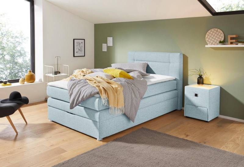 Jockenhöfer Gruppe Boxspringbett Carmen, mit Bettkasten und Topper, erhältlich in 120 & 140cm Breite von Jockenhöfer Gruppe