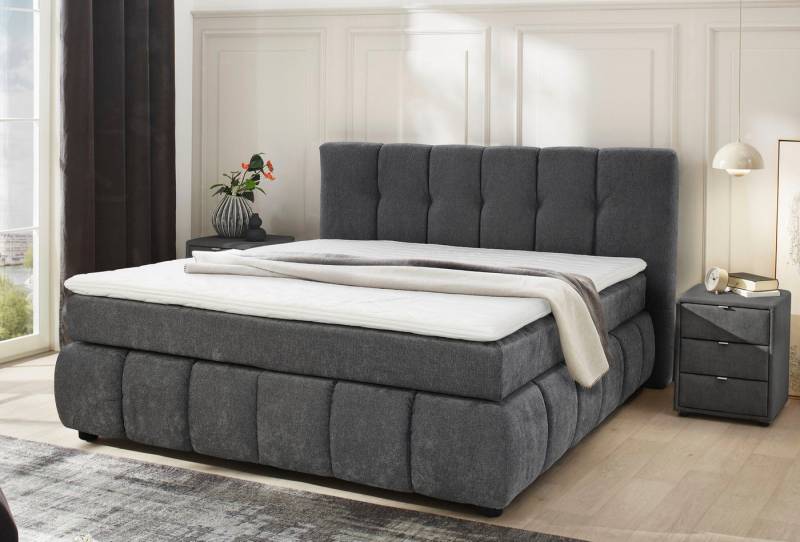 Jockenhöfer Gruppe Boxspringbett Cora, Wende-Bonell-Federkern-Matratze (H2/H3), PU-Schaum Topper von Jockenhöfer Gruppe