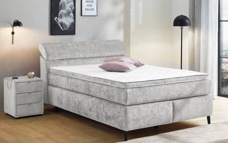 Jockenhöfer Gruppe Boxspringbett Diva, inkl. 7-Zonen-TTFK-Matratze, Kopfteil höhenverstellbar, KS-Topper von Jockenhöfer Gruppe