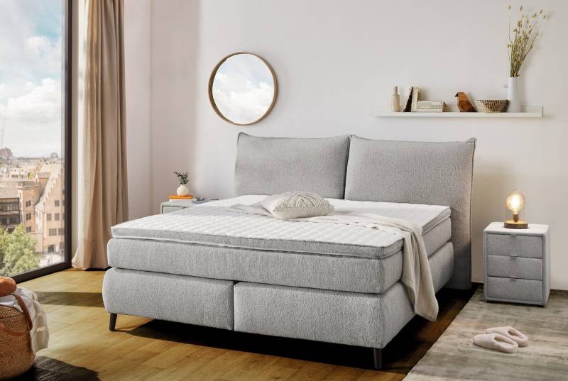 Jockenhöfer Gruppe Boxspringbett Hacienda, Breite 180cm,erhältlich in verschiedenen Farben, 7-Zonen-TTFK-Matratze, KS-Topper, verschiedene Härtegrade wählbar von Jockenhöfer Gruppe