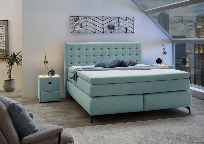 Jockenhöfer Gruppe Boxspringbett Jessica inklusive 9cm Kaltschaum-Topper, und 7-Zonen-TTFK-Matratze (H3,H3/H4 oder H4), Liegefläche 180x200cm von Jockenhöfer Gruppe
