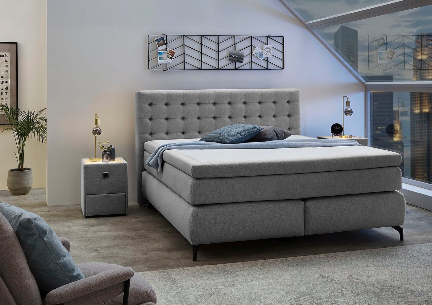 Jockenhöfer Gruppe Boxspringbett Jessica inklusive 9cm Kaltschaum-Topper, und 7-Zonen-TTFK-Matratze (H3,H3/H4 oder H4), Liegefläche 180x200cm Jockenhöfer Gruppe Boxspringbett Jessica inklusive 9cm Kaltschaum-Topper, und 7-Zonen-TTFK-Matratze (H3,H3/H4 oder H4), Liegefläche 180x200cm von Jockenhöfer Gruppe