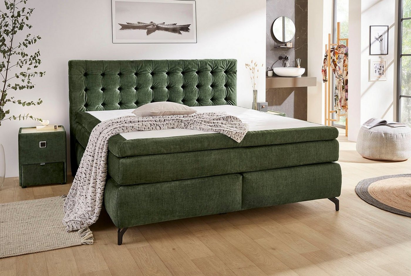 Jockenhöfer Gruppe Boxspringbett Jessica inklusive 9cm Kaltschaum-Topper, und 7-Zonen-TTFK-Matratze (H3,H3/H4 oder H4), Liegefläche 180x200cm Jockenhöfer Gruppe Boxspringbett Jessica inklusive 9cm Kaltschaum-Topper, und 7-Zonen-TTFK-Matratze (H3,H3/H4 oder H4), Liegefläche 180x200cm von Jockenhöfer Gruppe