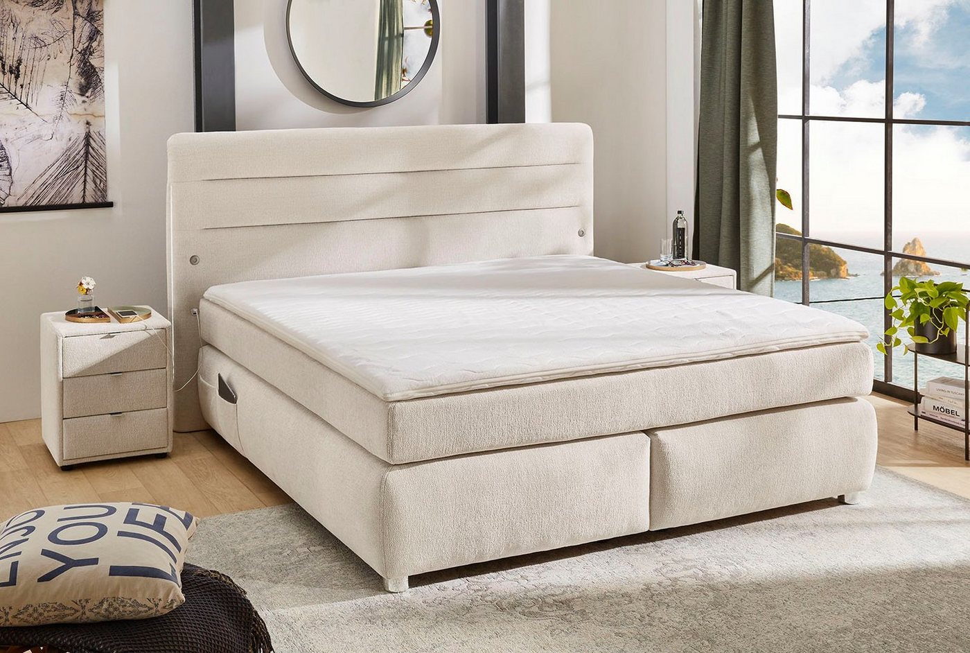 Jockenhöfer Gruppe Boxspringbett Livia, inklusive LED-Beleuchtung, 4x USB-Ladeports, 7-Zonen-TTFK-Matratze Jockenhöfer Gruppe Boxspringbett Livia, inklusive LED-Beleuchtung, 4x USB-Ladeports, 7-Zonen-TTFK-Matratze von Jockenhöfer Gruppe