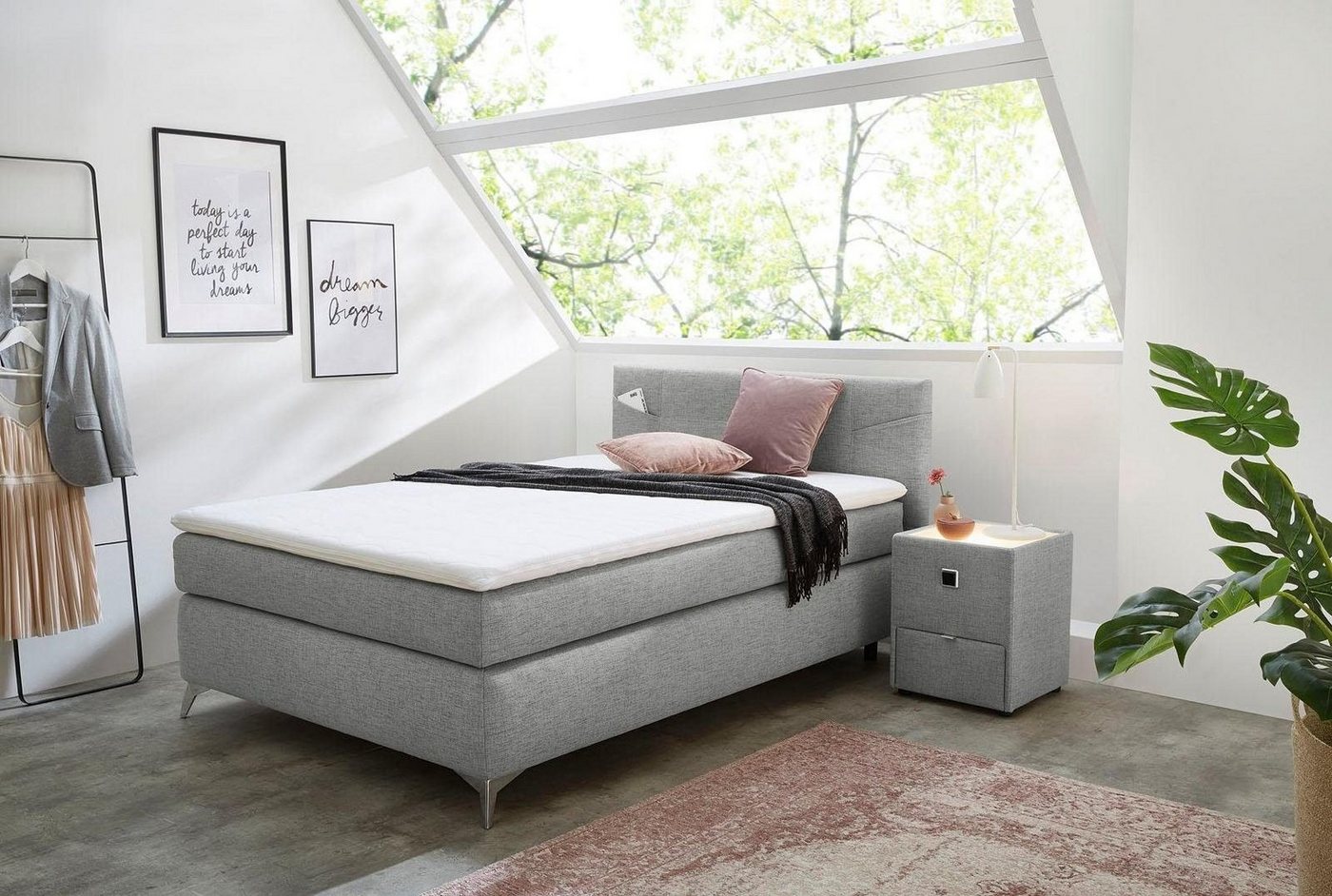Jockenhöfer Gruppe Boxspringbett Nora erhältlich in den Größen 100,120 & 140cm, mit Topper und höhenvariablem Kopfteil Jockenhöfer Gruppe Boxspringbett Nora erhältlich in den Größen 100,120 & 140cm, mit Topper und höhenvariablem Kopfteil von Jockenhöfer Gruppe