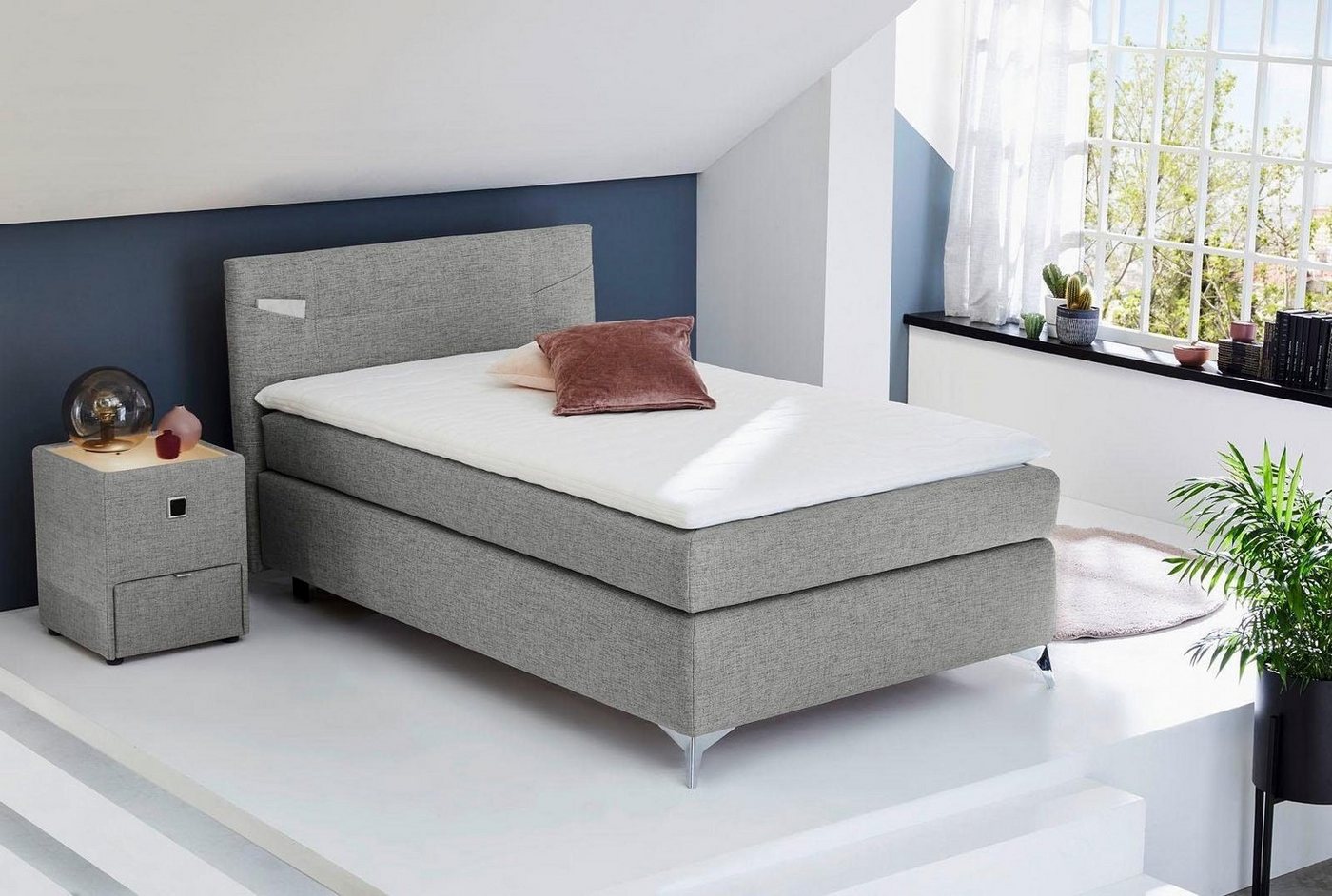 Jockenhöfer Gruppe Boxspringbett Nora erhältlich in den Größen 100,120 & 140cm, mit Topper und höhenvariablem Kopfteil Jockenhöfer Gruppe Boxspringbett Nora erhältlich in den Größen 100,120 & 140cm, mit Topper und höhenvariablem Kopfteil von Jockenhöfer Gruppe