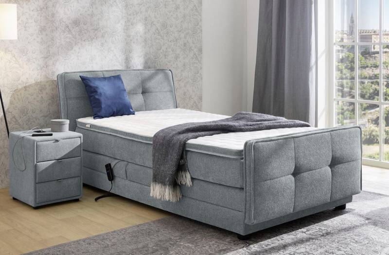 Jockenhöfer Gruppe Boxspringbett Paloma, Kopf- und Fussteil elektromotorisch verstellbar, KS-Topper, inkl. 7-Zonen-TTFK-Matratze H4 von Jockenhöfer Gruppe