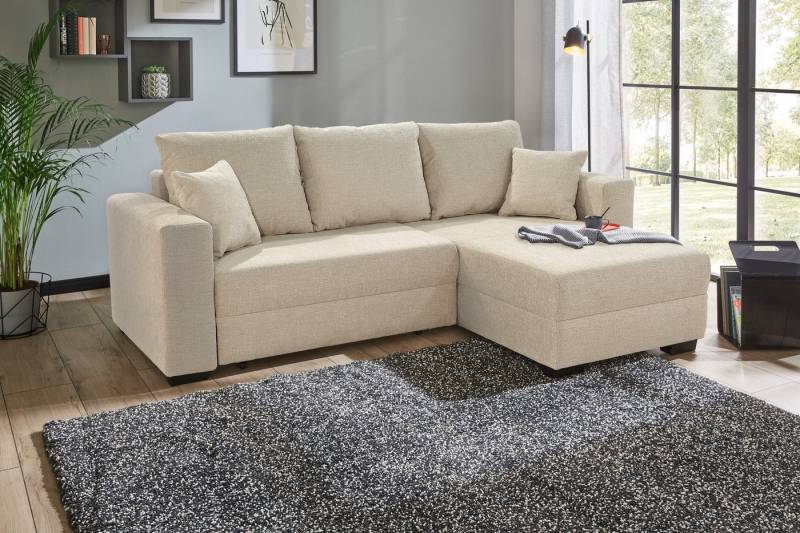 Jockenhöfer Gruppe Ecksofa Elmau, L-Form, Breite 235cm, inkl. Bettfunktion, Bettkasten, Ottomane links/rechts montierbar von Jockenhöfer Gruppe