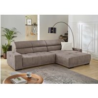 Jockenhöfer Gruppe Ecksofa "Le Mans L-Form mit elektromotorischer Sitztiefenverstellung (30 cm)", und induktiver Lademöglichkeit + USB A und C, verstellbare Kopfstützen von Jockenhöfer Gruppe