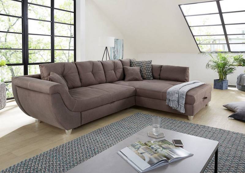 Jockenhöfer Gruppe Ecksofa Maranello L-Form, mit großem Stauraum, Gästebett- und Relaxfunktion, Nosagfederung von Jockenhöfer Gruppe