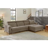 Jockenhöfer Gruppe Ecksofa "Monaco L-Form mit elektromotorischer Relaxfunktion und", induktiver Lademöglichkeit + USB-A Ladeport, verstellbare Kopfstützen von Jockenhöfer Gruppe