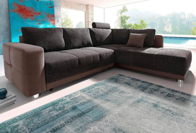 Jockenhöfer Gruppe Ecksofa Orlando L-Form, mit Bettfunktion, Bettkasten und Federkern, mit 1 oder 3 Kopfstützen Jockenhöfer Gruppe Ecksofa Orlando L-Form, mit Bettfunktion, Bettkasten und Federkern, mit 1 oder 3 Kopfstützen von Jockenhöfer Gruppe