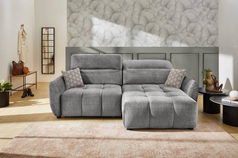 Jockenhöfer Gruppe Ecksofa Zoom, L-Form, 140kg Belastbarkeit je Sitzplatz, 60cm elektromotorische Sitztiefenverstellung,USB-Ladeports,Kopfstützen von Jockenhöfer Gruppe