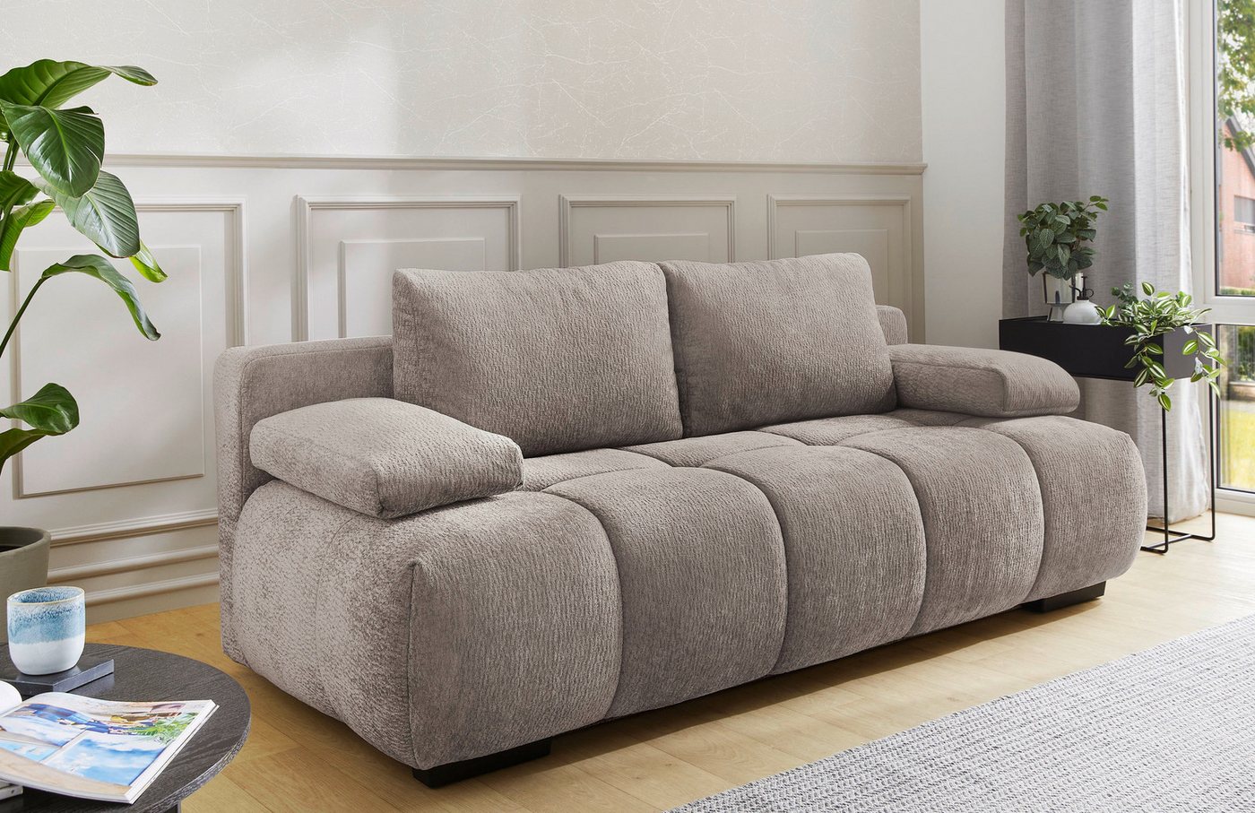 Jockenhöfer Gruppe Schlafsofa Reno, mit Gästebettfunktion und Bettkasten, Kuschelstoff von Jockenhöfer Gruppe