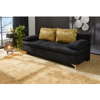 Jockenhöfer Gruppe Schlafsofa "Sarah, mit Gästebettfunktion", goldfarbige, glamouröse Elemente, Bettkasten von Jockenhöfer Gruppe