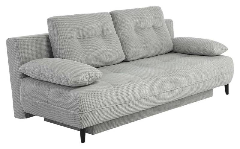 Jockenhöfer Gruppe Schlafsofa TILL, Hellgrau, Waffelcord, mit Bettkasten, Bettfunktion, mit Kissen, B 207 x H 89 x T 93 cm von Jockenhöfer Gruppe