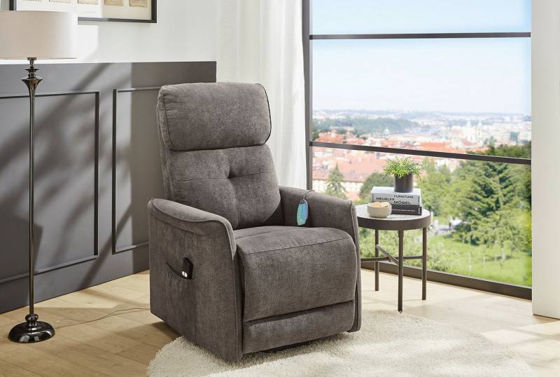 Jockenhöfer Gruppe TV-Sessel Denver, mit elektromotorischen Verstellfunktionen, Aufstehfunktion, Heizfunktion, Massage, Federkern, 1 Motor, Fernbed. von Jockenhöfer Gruppe