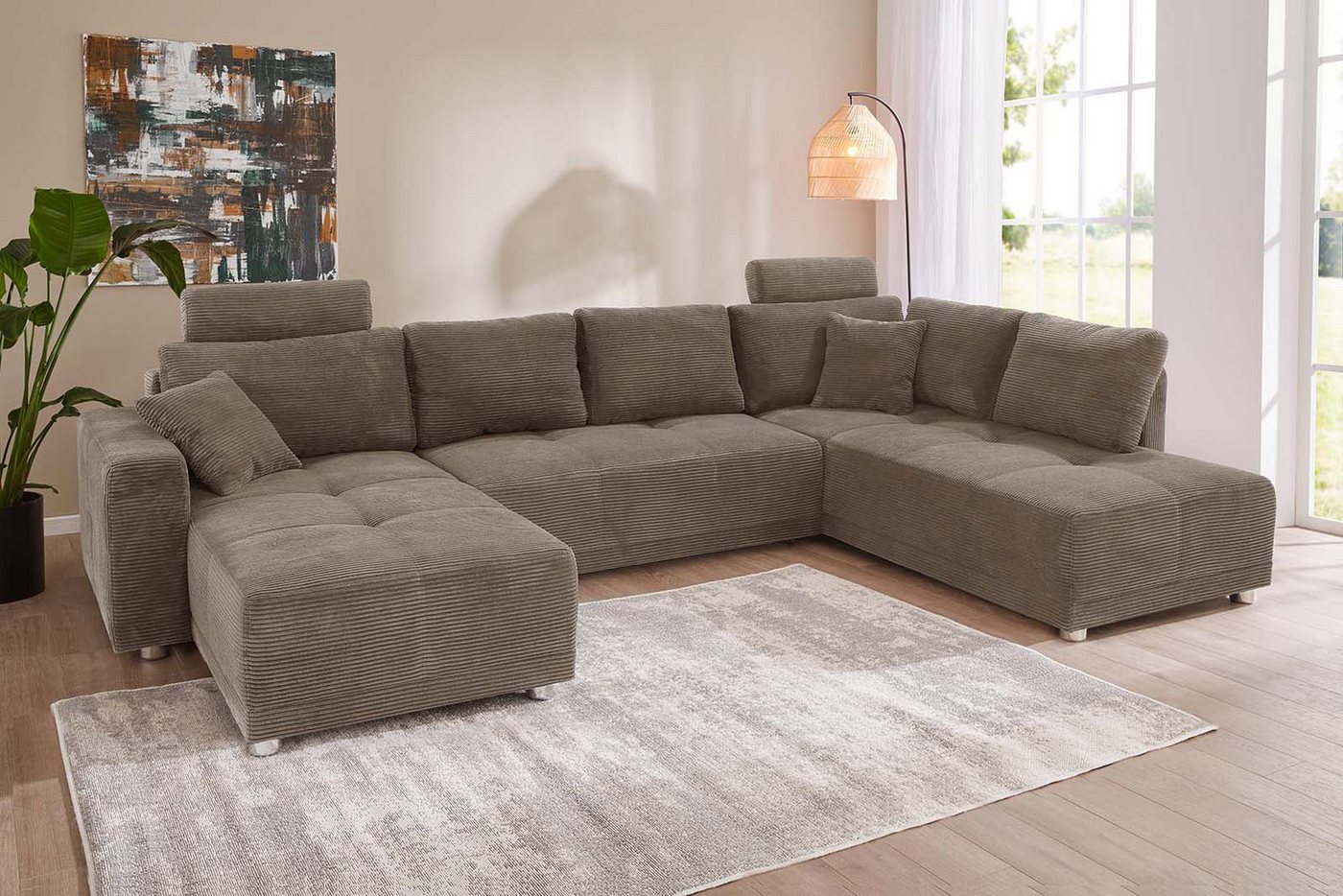 Jockenhöfer Gruppe Wohnlandschaft Orlando U-Form, mit Federkern, Bettfunktion und Bettkasten, inklusive 2 Kopfstützen Jockenhöfer Gruppe Wohnlandschaft Orlando U-Form, mit Federkern, Bettfunktion und Bettkasten, inklusive 2 Kopfstützen von Jockenhöfer Gruppe