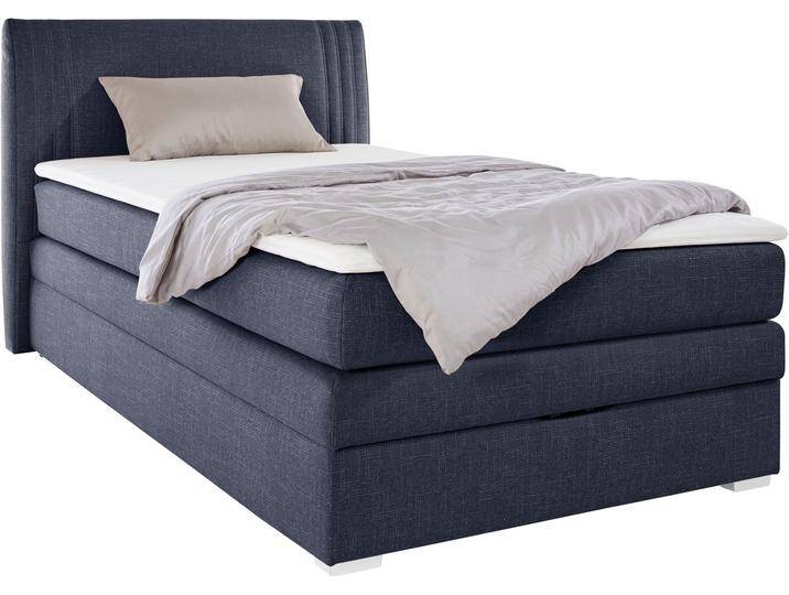 Boxspringbett JOCKENHÖFER GRUPPE  Amira , OTTOs Choice Topseller, mit Bettkasten und Topper , blau (dunkelblau 313, 02), B:134cm L:217cm, Bezug: 100% Polyester, Topper und Matratzenspiegel: 100% Polyester, Komplettbetten, erhältlich in den Breiten 120,140 & 180cm von Jockenhöfer