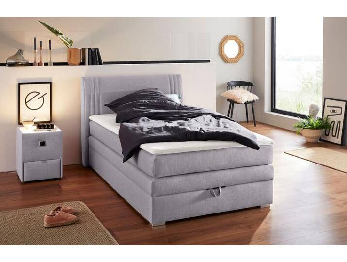 Boxspringbett JOCKENHÖFER GRUPPE  Amira , OTTOs Choice Topseller, mit Bettkasten und Topper , grau (grau 313, 09), B:134cm L:217cm, Bezug: 100% Polyester, Topper und Matratzenspiegel: 100% Polyester, Komplettbetten, erhältlich in den Breiten 120,140 & 180cm von Jockenhöfer