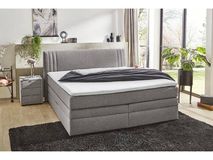 Boxspringbett JOCKENHÖFER GRUPPE  Amira , OTTOs Choice Topseller, mit Bettkasten und Topper , grau (grau 313, 09), B:194cm L:217cm, Bezug: 100% Polyester, Topper und Matratzenspiegel: 100% Polyester, Komplettbetten, erhältlich in den Breiten 120,140 & 180cm von Jockenhöfer