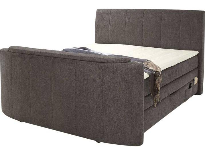 Boxspringbett JOCKENHÖFER GRUPPE Bel Air erhältlich in der Größe 180x200cm , grau (dunkelgrau 444, 09), B:198cm L:245cm, Bezug Bett: Microfaser (100% Polyester), Topper und Matratzenspiegel: 100% Polyester, Komplettbetten, Boxspringbett, mit versenkbarem TV-Lift und Fernbedienung, Bettkasten/Stauraum von Jockenhöfer