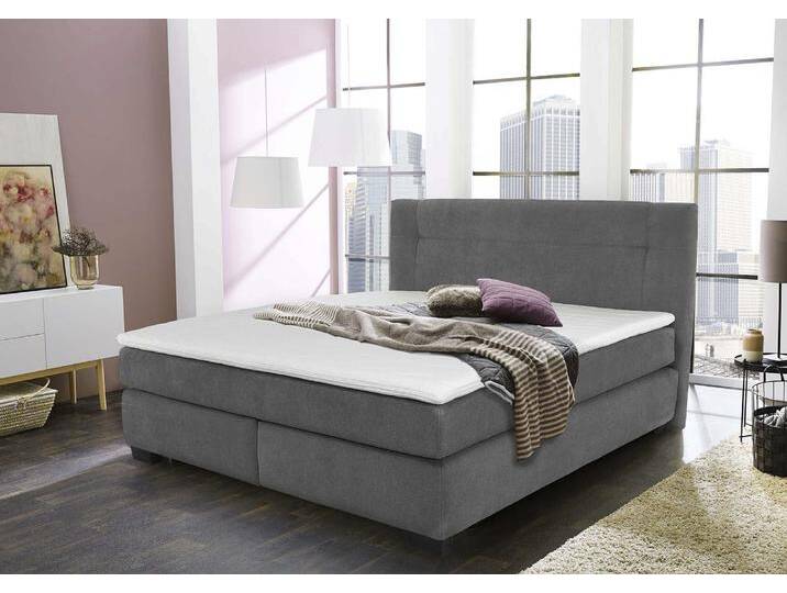 Boxspringbett JOCKENHÖFER GRUPPE Family, inklusive 7-Zonen-TTFK-Matratzen und Kaltschaumtopper , grau (grau 403, 19), B:190cm L:213cm, Bezug Bett: Microfaser (100% Polyester), Topper und Matratzenspiegel: 100% Polyester, Komplettbetten, Boxspringbett, erhältlich in den Breiten 120,140 & 180cm von Jockenhöfer