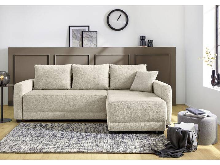 Ecksofa JOCKENHÖFER GRUPPE Venezia, inklusive Bettfunktion und Bettkasten , beige, beige, schwarz, B:234cm T:155cm, Korpus: 100% Polyester;Kissen: 100% Polyester, Sofas, Ottomane links oder rechts montierbar, inkl. Rücken- und Zierkissen Ecksofa JOCKENHÖFER GRUPPE Venezia, inklusive Bettfunktion und Bettkasten , beige, beige, schwarz, B:234cm T:155cm, Korpus: 100% Polyester;Kissen: 100% Polyester, Sofas, Ottomane links oder rechts montierbar, inkl. Rücken- und Zierkissen von Jockenhöfer