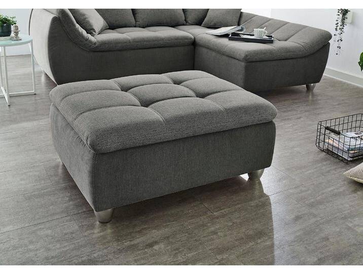 Hocker JOCKENHÖFER GRUPPE Genua, B: 103 cm , grau (dunkelgrau, grau), B:103cm H:48cm T:82,5cm, Korpus: 100% Polyester;Zierkissen: 100% Polyester, Hocker, individuell zu kombinieren von Jockenhöfer