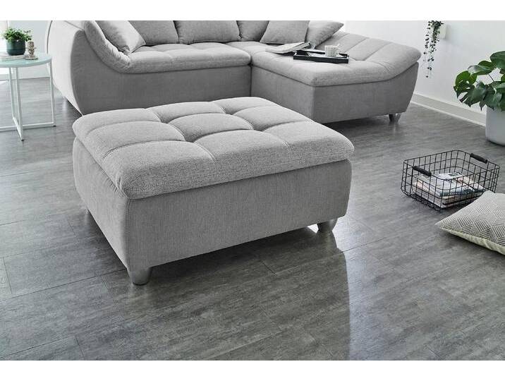 Hocker JOCKENHÖFER GRUPPE Genua, B: 103 cm , grau (grau, hellgrau), B:103cm H:48cm T:82,5cm, Korpus: 100% Polyester, Hocker, individuell zu kombinieren von Jockenhöfer