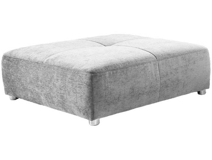 Hocker JOCKENHÖFER GRUPPE Gulliver , grau (hellgrau), B:130cm H:42cm T:130cm, Chenille: 100% Polyester, Hocker, mit Federkernpolsterung für kuscheligen, angenehmen Sitzkomfort von Jockenhöfer