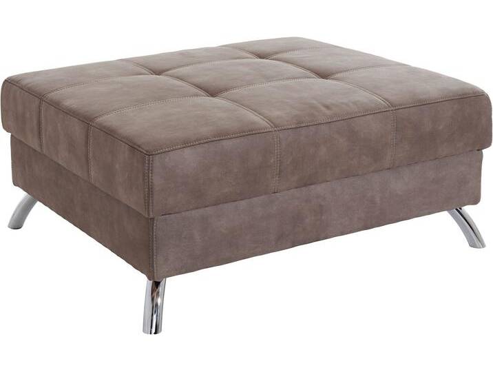 Hocker JOCKENHÖFER GRUPPE San Francisco , braun (schlamm), B:103cm H:45cm T:86cm, Luxus-Microfaser in Antiklederoptik (100% Polyester), Luxus-Microfaser ALCATOP (100% Polyester), Hocker, Polsterhocker von Jockenhöfer