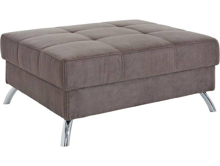 Hocker JOCKENHÖFER GRUPPE San Francisco , grau (graubraun), B:103cm H:45cm T:86cm, Luxus-Microfaser in Antiklederoptik (100% Polyester);Luxus-Microfaser ALCATOP (100% Polyester);Microfaser PRIMABELLE (100% Polyester), Hocker, Polsterhocker von Jockenhöfer