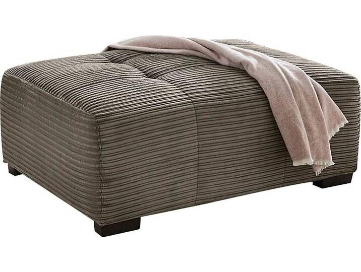 Hocker JOCKENHÖFER GRUPPE Severino, mit Wellenfederung , grau (dunkelgrau), B:119cm H:44cm T:100cm, Cord: 95% Polyester, 5% Nylon, Hocker, für ein komfortables Sitzgefühl von Jockenhöfer