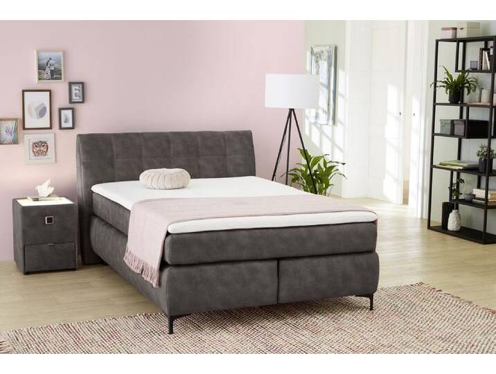 Jockenhöfer Boxspringbett Gitta in grau ca. 140 x 200 cm von Jockenhöfer