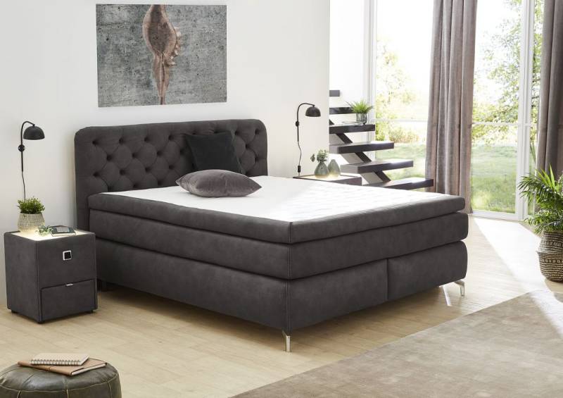 Jockenhöfer Boxspringbett Marilyn Mix in anthrazit ca. 180 x 200 cm von Jockenhöfer