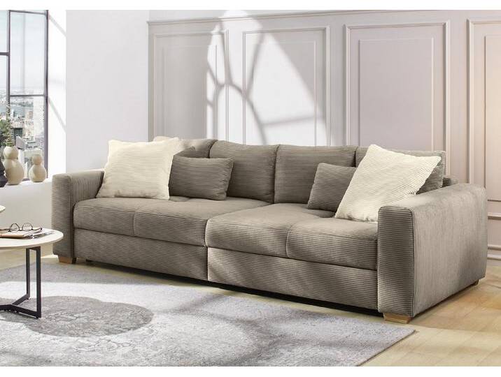 Jockenhöfer Gruppe Big-Sofa Maxi, Federkernpolsterung, inklusive 8 Kissen, braun von Jockenhöfer